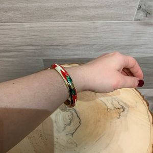 Gold and red colored bangle bracelet for wedding or event